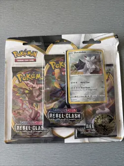 Pokemon SWSH Rebel Clash Duraludon 3 Pack Booster Blister Set - Factory Sealed - Image 1