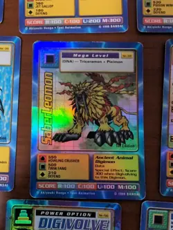 Lot of 14 1999 Bandai Digimon Cards - 3 Holos, 13 1st Edition - Image 3