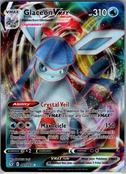 Glaceon VMAX 041/203 SWSH07: Evolving Skies - Pokemon Card - NM - Image 1