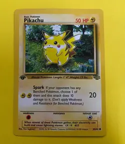 FIRST EDITION BASIC POKEMON PIKACHU JUNGLE SERIES COMMON - Image 1