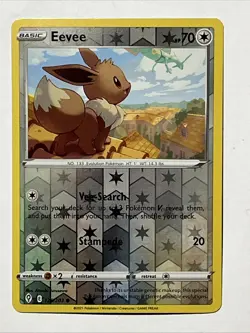Pokemon Eevee 125/203 Evolving Skies Basic HP70 Common Reverse Holo English 2021 - Image 1