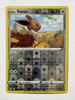 Pokemon Eevee 125/203 Evolving Skies Basic HP70 Common Reverse Holo English 2021 - Image 2