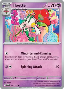 POKEMON TWILIGHT MASQUERADE FLOETTE 087/167 PACK FRESH - Image 1