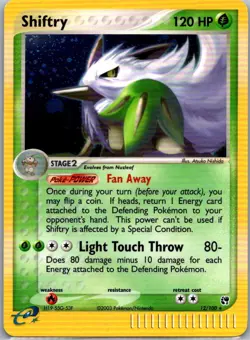 Pokemon TCG Shiftry Holo Rare Sandstorm 12/100 LP - Image 1