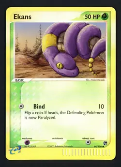 Ekans Reverse Holo 64/100 Sandstorm Common Pokemon TCG - Image 1