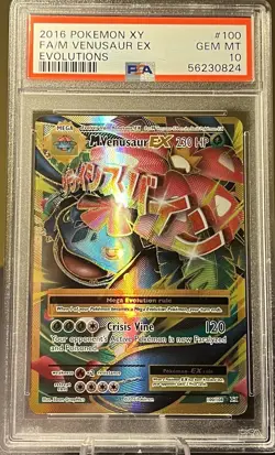 PSA 10 GEM MINT M Venusaur EX 100/108 Full Art Pokemon 2016 XY Evolutions Mega - Image 1