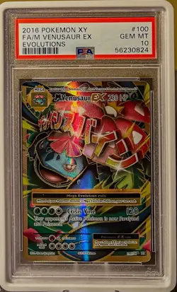 PSA 10 GEM MINT M Venusaur EX 100/108 Full Art Pokemon 2016 XY Evolutions Mega - Image 2