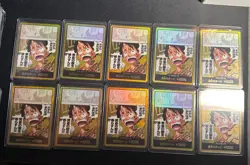 Gold DON!! (Luffy) Japanese Complete Set x10 One Piece CCG - Tournament Legal - Image 1