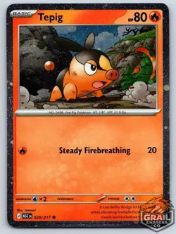 Tepig (Cosmos Holo) 029/217 Miscellaneous Cards & Products NM Holo Pokemon Card - Image 1