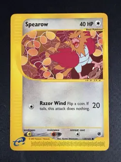 Spearow 130/165 Expedition Common Pokemon TCG Card NM Never Played - Image 1