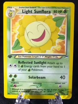 Light Sunflora 72/105 Neo Destiny 1st EDITION Pokemon TCG WotC NM Never Played! - Image 1