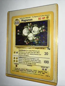 Pokemon TCG - Magneton (11) Unlimited Holo Holo Rare Fossil 11/62 LP - Image 1