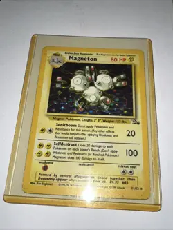 Pokemon TCG - Magneton (11) Unlimited Holo Holo Rare Fossil 11/62 LP - Image 2