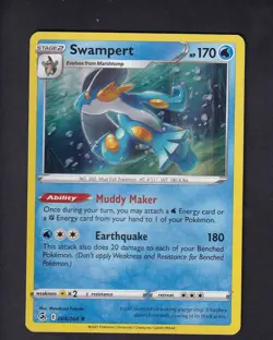 Swampert 064/264 Holo Rare Fusion Strike Pokemon Near Mint - Image 1