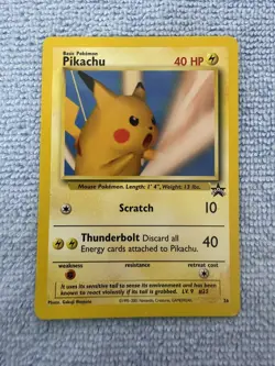 2001 Pikachu #26 SNAP WOTC Black Star Promo Vintage Pokemon Card NM/LP English - Image 1