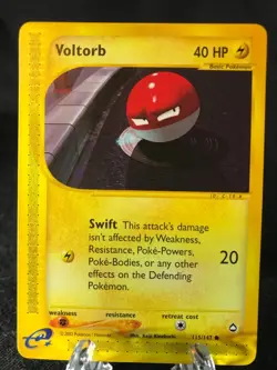 Voltorb 115/147 Aquapolis Common Pokemon TCG NM Never Played - Image 1