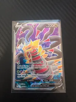 Pokemon Giratina v TCG Full Art Ultra Rare Card 185/196 SWSH Lost Origin - Image 1