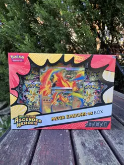 Pokemon Ascended Heroes Mega Emboar EX Box Sealed New - Image 1