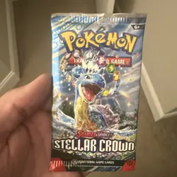 Pokemon TCG Scarlet and Violet Stellar Crown Booster Pack X5 New and Sealed - Image 2