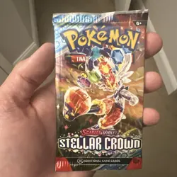 Pokemon TCG Scarlet and Violet Stellar Crown Booster Pack X5 New and Sealed - Image 4