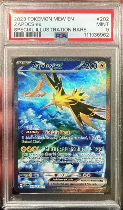 2023 Pokemon MEW EN 151 Zapdos Special Illustration Rare 202/165 PSA 9 Mint - Image 1