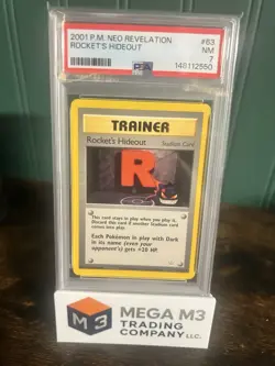 2001 Pokemon Neo Revelation Rockets Hideout #63 Gengar PSA 7 - Image 1