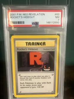 2001 Pokemon Neo Revelation Rockets Hideout #63 Gengar PSA 7 - Image 2