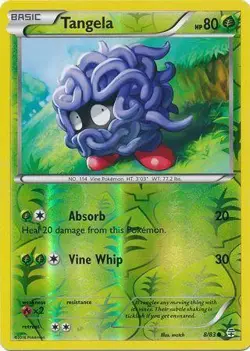 Tangela 8/83 Common Reverse Holo Generations Pokemon Card - Image 1