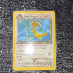 Wizards Dark Dragonite 22/82 Team Rocket Holo Rare Unlimited English 2000 70 HP - Image 1