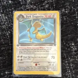 Wizards Dark Dragonite 22/82 Team Rocket Holo Rare Unlimited English 2000 70 HP - Image 3
