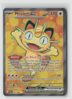 Meowth Ex #107/088 Me03 Perfect Order Ultra Rare Pokemon TCG NM - Image 1