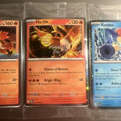 Pokemon TCG Chaos Rising Promo Holo 3-Card Lot Ho-Oh Keldeo Delphox GameStop Lot - Image 2