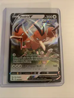 Pokemon TCG Dodrio v Fusion Strike Holo Ultra Rare Card 201/264 - Image 1