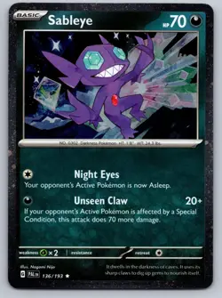 SABLEYE (COSMOS HOLO) 136/193 R POKEMON MISCELLANEOUS CARDS & PRODUCTS NM/M - Image 1