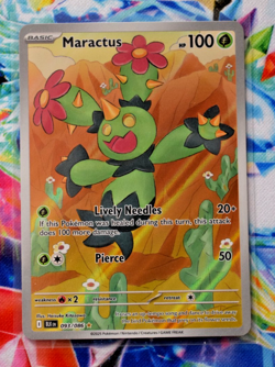 Pokemon TCG Maractus 093/086 Illustration Rare Black Bolt White Flare English NM - Image 1
