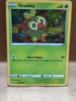 Grookey 010/202 Cosmos Holo Pokemon TCG Sword & Shield Base Near Mint - Image 1