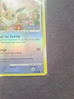 Pokemon Eevee Basic Majestic Dawn 60 HP Reverse Holo Common 62/100 Lunge Card - Image 3