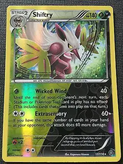 Shiftry 11/114 Reverse Holo Rare XY - Steam Siege Pokemon Card - Image 1