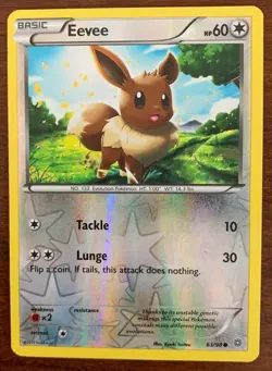 Eevee 63/98 Common Reverse Holo XY - Ancient Origins Pokemon Card - Image 1