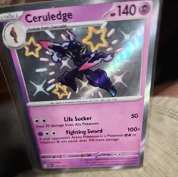Pokemon Ceruledge TCG Holo Shiny Rare Card 162/091 Paldean Fates - Image 1