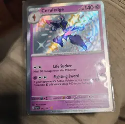 Pokemon Ceruledge TCG Holo Shiny Rare Card 162/091 Paldean Fates - Image 2