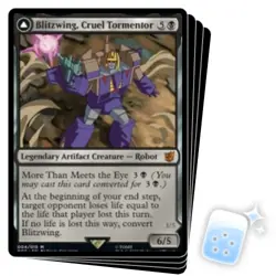 Blitzwing, Cruel Tormentor X4 Transformers Magic MTG MINT CARD - Image 1