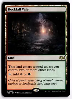 Rockfall Vale NM TDC Commander: Tarkir: Dragonstorm MTG - Image 1