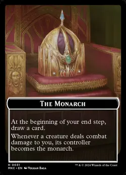 4x Gold/ The Monarch Token, Murders at Karlov Manor Tokens, MTG, 4 pack, Magic - Image 1