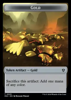 4x Gold/ The Monarch Token, Murders at Karlov Manor Tokens, MTG, 4 pack, Magic - Image 2