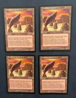 MTG 4X MERCADIAN MASQUES SANDSTONE NEEDLE MAGIC THE GATHERING ENGLISH COMMON - Image 1
