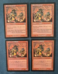 MTG 4X ONSLAUGHT SKIRK PROSPECTOR JAPANESE + ENGLISH MAGIC THE GATHERING RED - Image 1