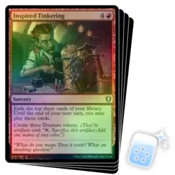 FOIL INSPIRED TINKERING X4 Commander Legends: Battle For Baldur's Gate Magic MTG - Image 1