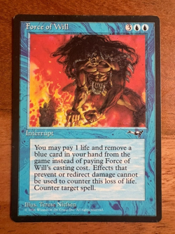 FORCE OF WILL English MTG Magic The Gathering / GD- - Image 1