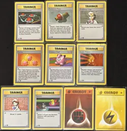 Pokemon Base Set 1st Edition -10 Card Lot- Trainers Energy Clefairy Doll - Image 1